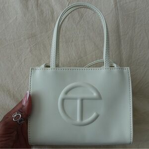Telfar Cream Mini Shopping Bag